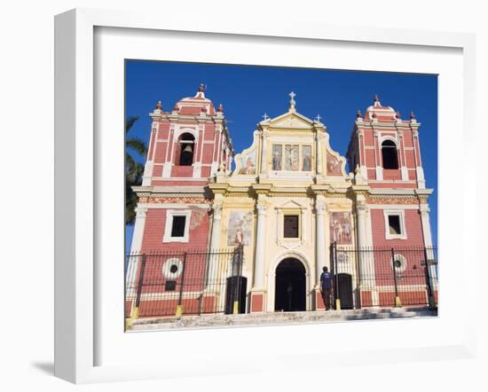 Igelsia El Calvario, Leon, Nicaragua, Central America-Christian Kober-Framed Photographic Print