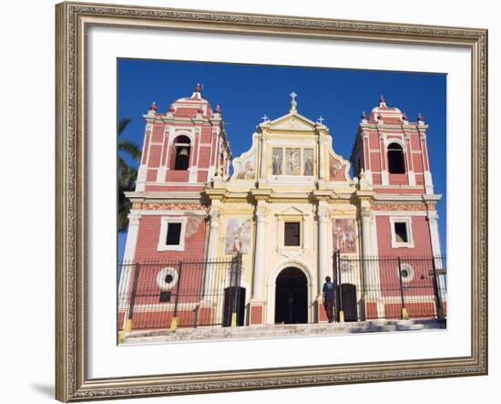 Igelsia El Calvario, Leon, Nicaragua, Central America-Christian Kober-Framed Photographic Print