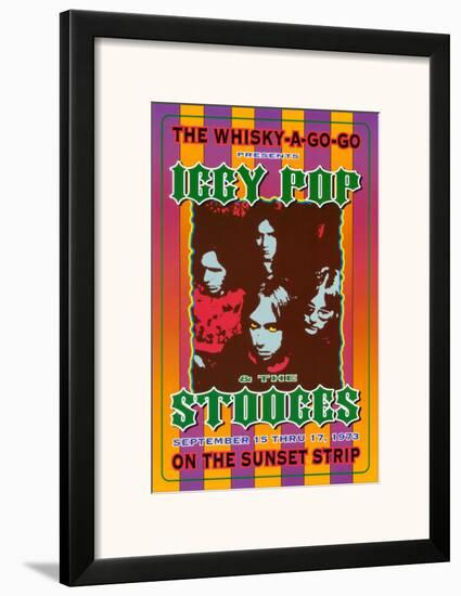 Iggy Pop and the Stooges at the Whiskey A-Go-Go-Dennis Loren-Framed Art Print