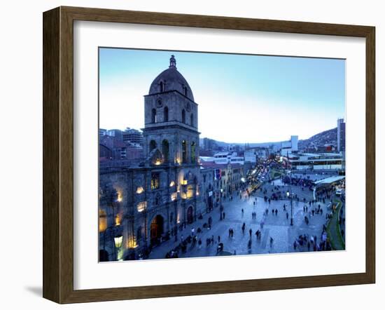 Iglesia San Francisco, Baroque Architecture, 18 Century, Plaza San Francisco, La Paz, Bolivia-John Coletti-Framed Photographic Print