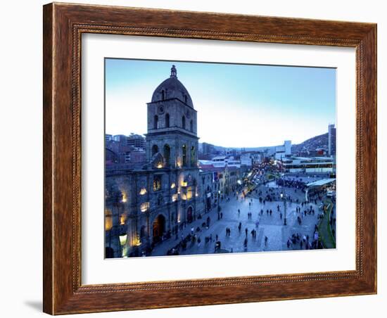 Iglesia San Francisco, Baroque Architecture, 18 Century, Plaza San Francisco, La Paz, Bolivia-John Coletti-Framed Photographic Print