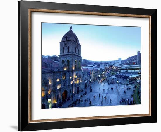 Iglesia San Francisco, Baroque Architecture, 18 Century, Plaza San Francisco, La Paz, Bolivia-John Coletti-Framed Photographic Print