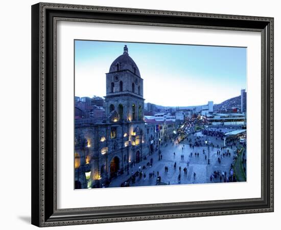 Iglesia San Francisco, Baroque Architecture, 18 Century, Plaza San Francisco, La Paz, Bolivia-John Coletti-Framed Photographic Print