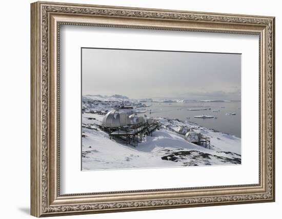 Igloos Outside the Arctic Hotel in Ilulissat, Greenland, Denmark, Polar Regions-Sergio Pitamitz-Framed Photographic Print