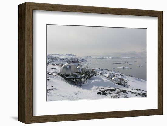 Igloos Outside the Arctic Hotel in Ilulissat, Greenland, Denmark, Polar Regions-Sergio Pitamitz-Framed Photographic Print