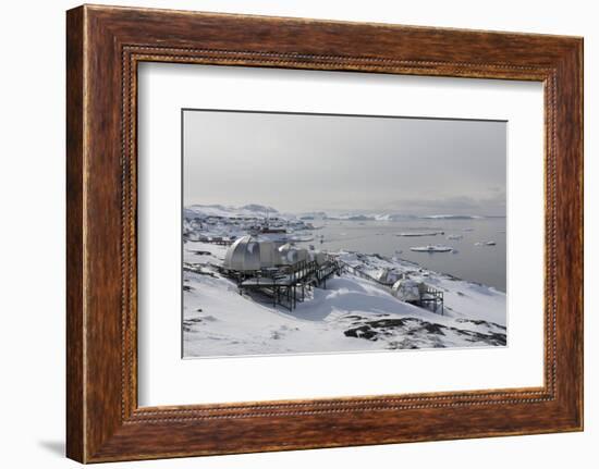 Igloos Outside the Arctic Hotel in Ilulissat, Greenland, Denmark, Polar Regions-Sergio Pitamitz-Framed Photographic Print