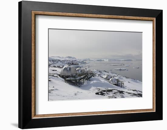 Igloos Outside the Arctic Hotel in Ilulissat, Greenland, Denmark, Polar Regions-Sergio Pitamitz-Framed Photographic Print