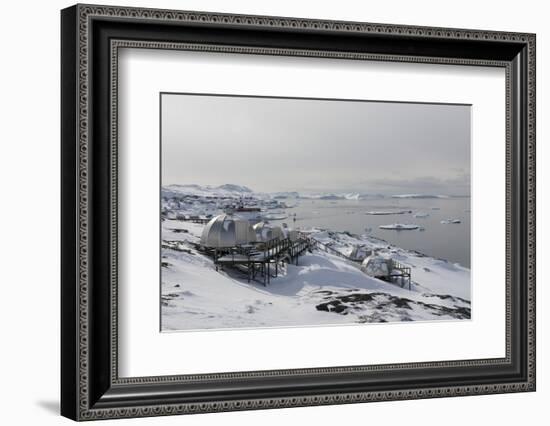 Igloos Outside the Arctic Hotel in Ilulissat, Greenland, Denmark, Polar Regions-Sergio Pitamitz-Framed Photographic Print