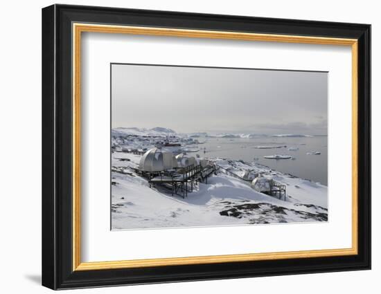 Igloos Outside the Arctic Hotel in Ilulissat, Greenland, Denmark, Polar Regions-Sergio Pitamitz-Framed Photographic Print