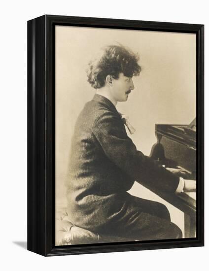 Ignacy Jan Paderewski Polish Pianist Composer and Statesman Playing a Grand Piano-null-Framed Premier Image Canvas