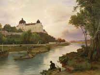 Austria, Klosterneuburg Monastery on Danube River-Ignaz Raffalt-Giclee Print