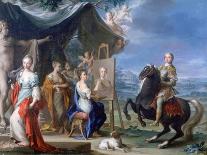 Equestrian Portrait of a Nobleman.. as Protector of the Arts, C1699-1748-Ignaz Stern-Giclee Print