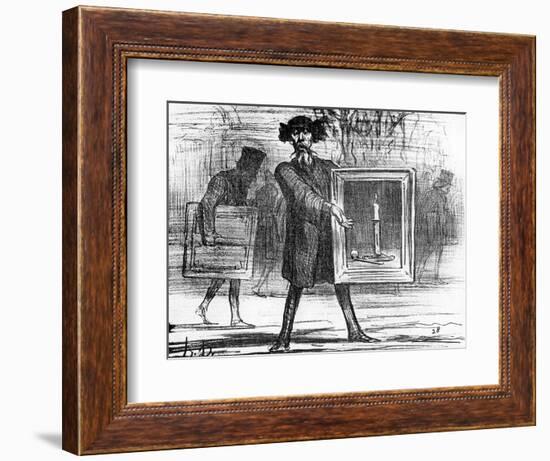 Ignoramuses.......They Have Refused This!', Caricature from 'Charivari' Magazine, 6 April, 1859-Honore Daumier-Framed Giclee Print