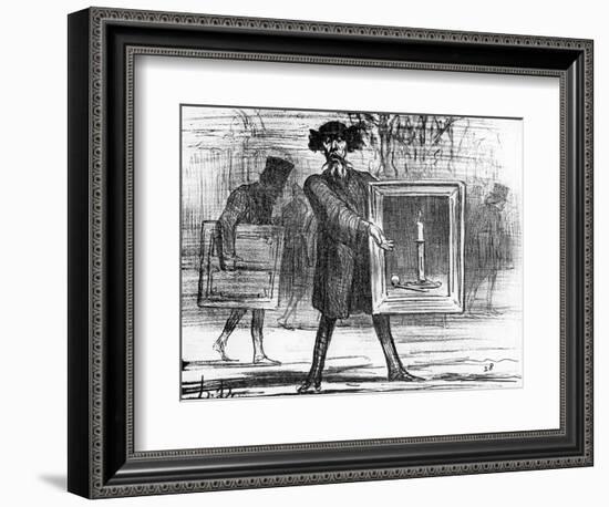 Ignoramuses.......They Have Refused This!', Caricature from 'Charivari' Magazine, 6 April, 1859-Honore Daumier-Framed Giclee Print