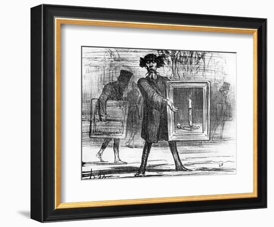 Ignoramuses.......They Have Refused This!', Caricature from 'Charivari' Magazine, 6 April, 1859-Honore Daumier-Framed Giclee Print