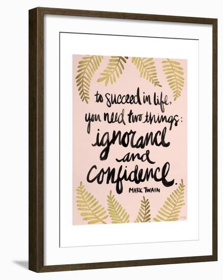 Ignorance and Confidence - Gold and Blush – Cat Coqullette-Cat Coquillette-Framed Giclee Print