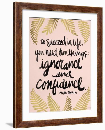 Ignorance and Confidence - Gold and Blush – Cat Coqullette-Cat Coquillette-Framed Giclee Print