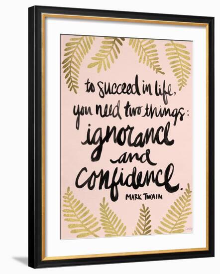 Ignorance and Confidence - Gold and Blush – Cat Coqullette-Cat Coquillette-Framed Giclee Print