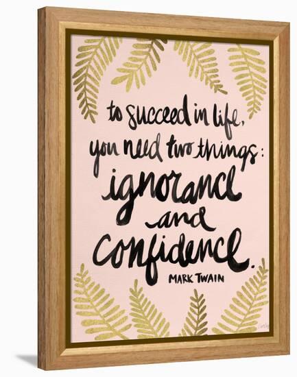 Ignorance and Confidence - Gold and Blush – Cat Coqullette-Cat Coquillette-Framed Premier Image Canvas