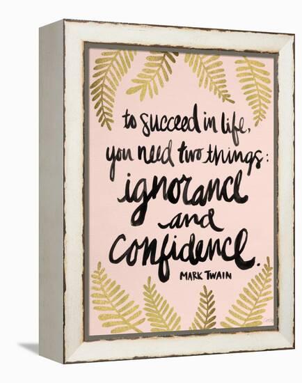 Ignorance and Confidence - Gold and Blush – Cat Coqullette-Cat Coquillette-Framed Premier Image Canvas