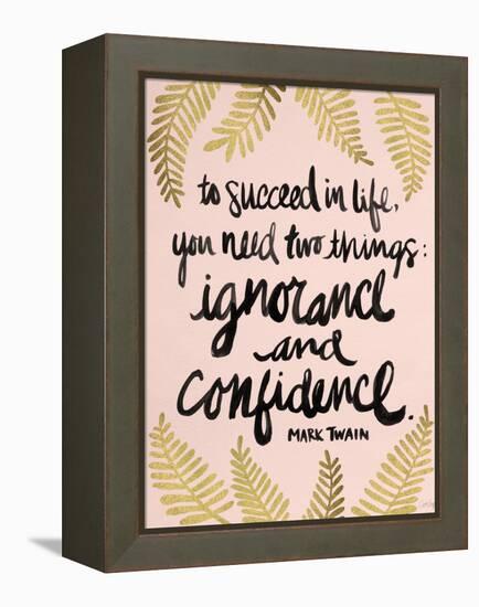 Ignorance and Confidence - Gold and Blush – Cat Coqullette-Cat Coquillette-Framed Premier Image Canvas