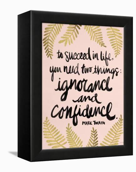 Ignorance and Confidence - Gold and Blush – Cat Coqullette-Cat Coquillette-Framed Premier Image Canvas