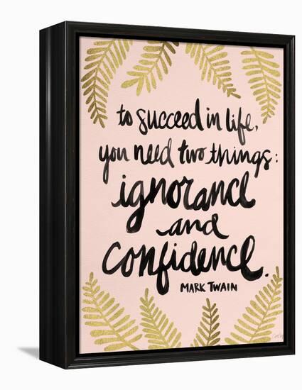 Ignorance and Confidence - Gold and Blush – Cat Coqullette-Cat Coquillette-Framed Premier Image Canvas