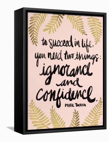 Ignorance and Confidence - Gold and Blush – Cat Coqullette-Cat Coquillette-Framed Premier Image Canvas