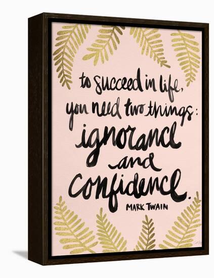 Ignorance and Confidence - Gold and Blush – Cat Coqullette-Cat Coquillette-Framed Premier Image Canvas