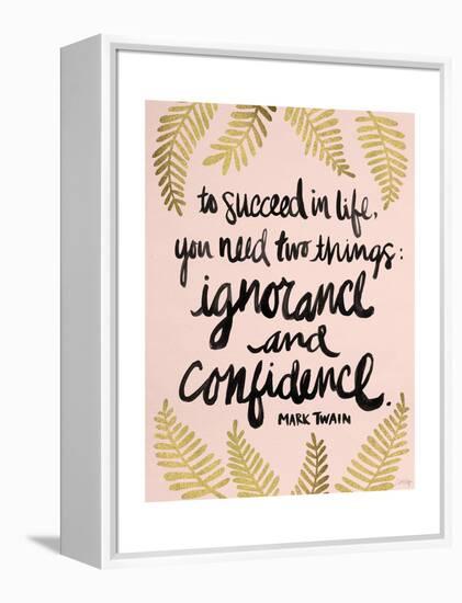 Ignorance and Confidence - Gold and Blush – Cat Coqullette-Cat Coquillette-Framed Premier Image Canvas