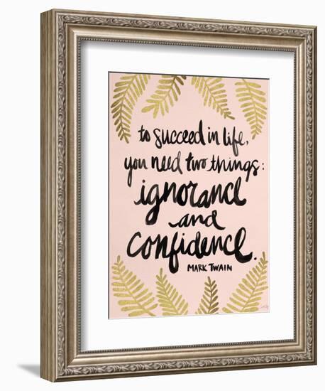 Ignorance and Confidence - Gold and Blush – Cat Coqullette-Cat Coquillette-Framed Premium Giclee Print