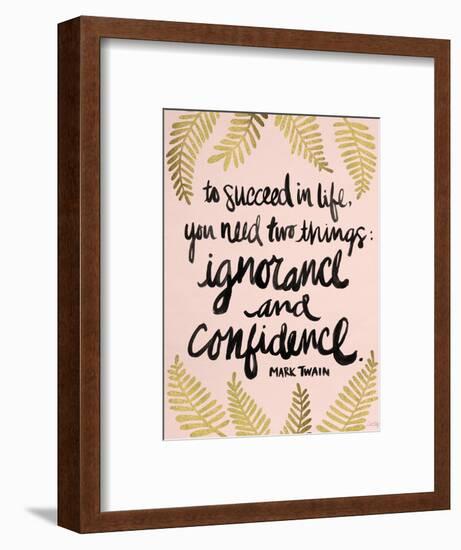 Ignorance and Confidence - Gold and Blush – Cat Coqullette-Cat Coquillette-Framed Premium Giclee Print