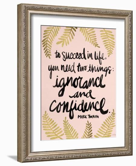 Ignorance and Confidence - Gold and Blush – Cat Coqullette-Cat Coquillette-Framed Giclee Print