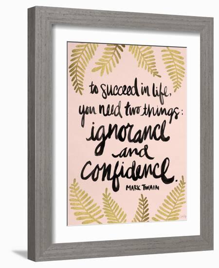 Ignorance and Confidence - Gold and Blush – Cat Coqullette-Cat Coquillette-Framed Giclee Print