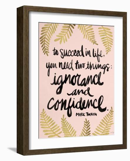 Ignorance and Confidence - Gold and Blush – Cat Coqullette-Cat Coquillette-Framed Giclee Print