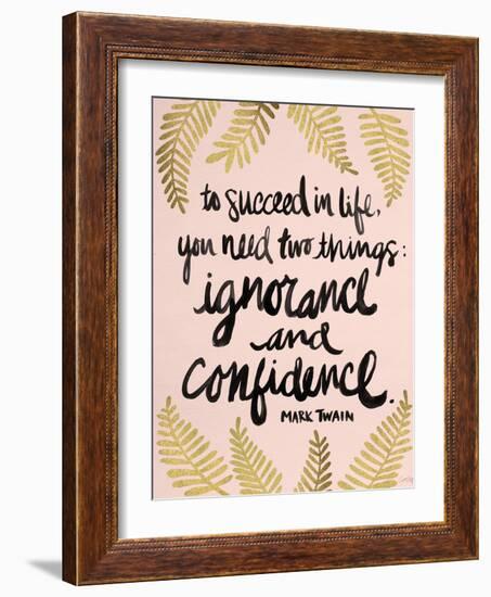 Ignorance and Confidence - Gold and Blush – Cat Coqullette-Cat Coquillette-Framed Giclee Print