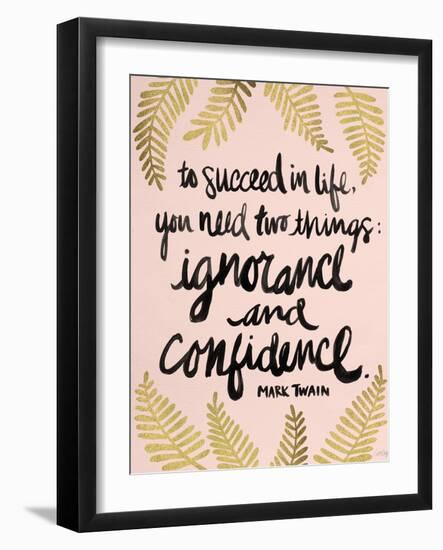 Ignorance and Confidence - Gold and Blush – Cat Coqullette-Cat Coquillette-Framed Giclee Print