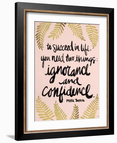 Ignorance and Confidence - Gold and Blush – Cat Coqullette-Cat Coquillette-Framed Giclee Print