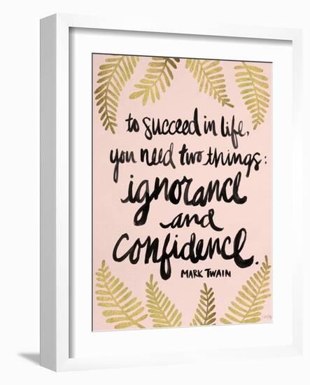 Ignorance and Confidence - Gold and Blush – Cat Coqullette-Cat Coquillette-Framed Giclee Print