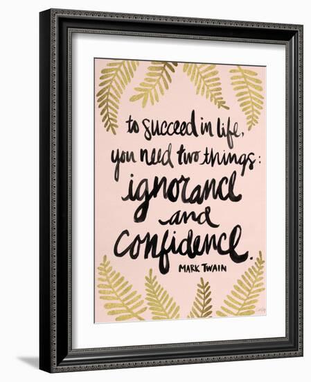 Ignorance and Confidence - Gold and Blush – Cat Coqullette-Cat Coquillette-Framed Giclee Print