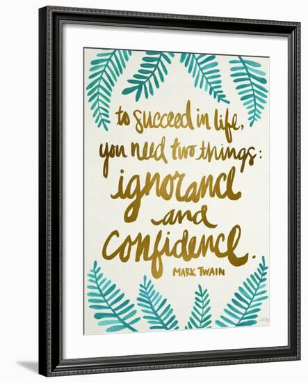 Ignorance and Confidence - Gold and Turquoise – Cat Coqullette-Cat Coquillette-Framed Giclee Print