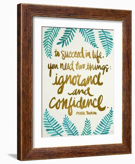 Ignorance and Confidence - Gold and Turquoise – Cat Coqullette-Cat Coquillette-Framed Giclee Print