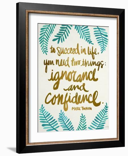 Ignorance and Confidence - Gold and Turquoise – Cat Coqullette-Cat Coquillette-Framed Giclee Print