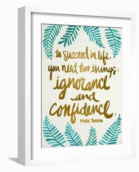 Ignorance and Confidence - Gold and Turquoise – Cat Coqullette-Cat Coquillette-Framed Giclee Print