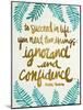 Ignorance and Confidence - Gold and Turquoise – Cat Coqullette-Cat Coquillette-Mounted Giclee Print