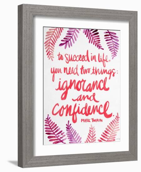 Ignorance and Confidence - Pink – Cat Coqullette-Cat Coquillette-Framed Giclee Print