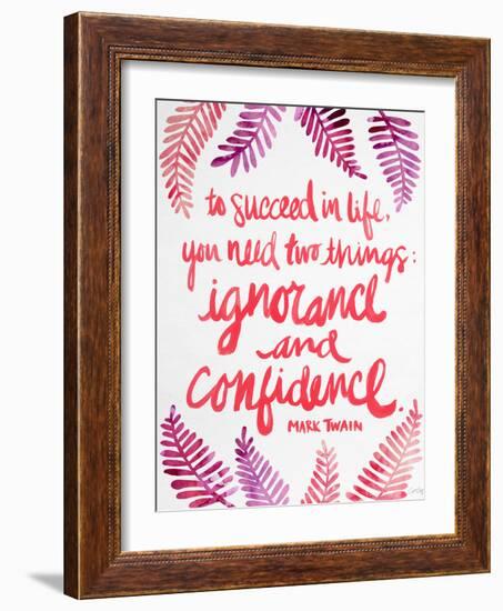 Ignorance and Confidence - Pink – Cat Coqullette-Cat Coquillette-Framed Giclee Print