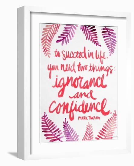 Ignorance and Confidence - Pink – Cat Coqullette-Cat Coquillette-Framed Giclee Print