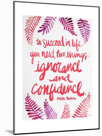 Ignorance and Confidence - Pink – Cat Coqullette-Cat Coquillette-Mounted Giclee Print
