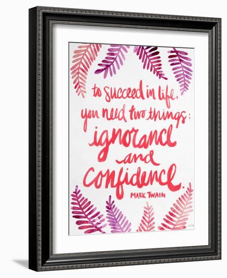 Ignorance and Confidence - Pink – Cat Coqullette-Cat Coquillette-Framed Giclee Print